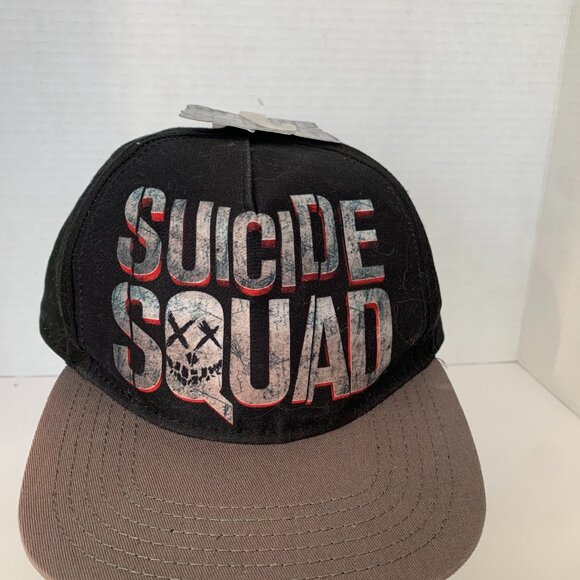 NWT DC Comics Suicide Squad " In Squad We Trust" Black / Charcoal Cap - Picture 1 of 8